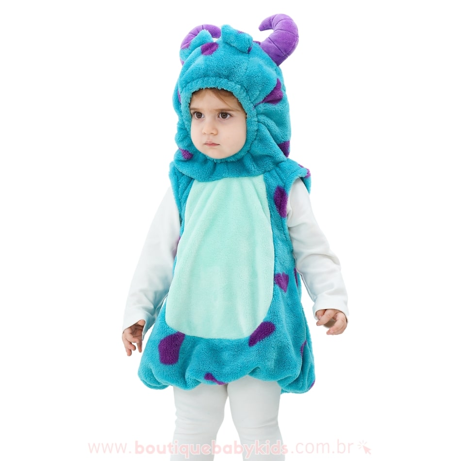 Colete Bebê Temático Fantasia Sullivan Sulley Monstros S.A - Boutique Baby Kids