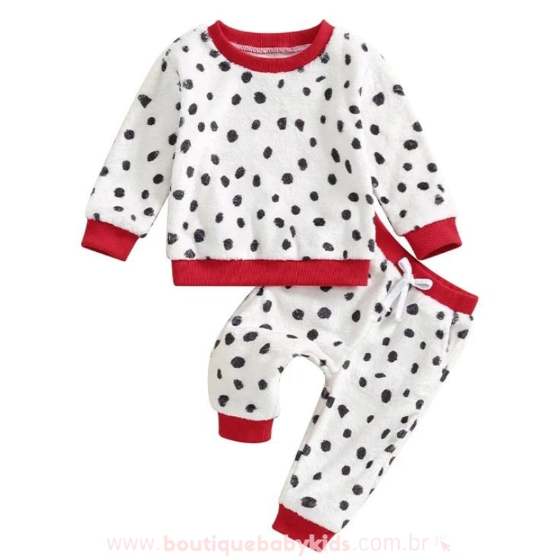 Conjunto Bebê Longo Peluciado 101 Dálmatas - Boutique Baby Kids