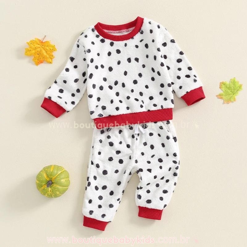 Conjunto Bebê Longo Peluciado 101 Dálmatas - Boutique Baby Kids