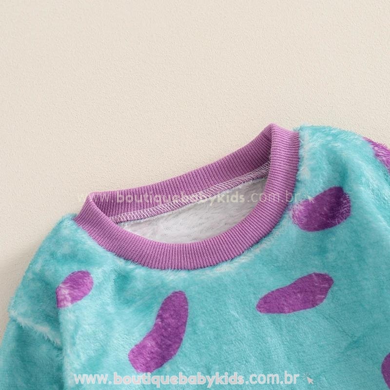 Conjunto Bebê Longo Peluciado Sulley Monstros S.A