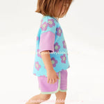 Conjunto Infantil Camiseta e Short Estampa Flores Colorido - Boutique Baby Kids