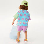Conjunto Infantil Camiseta e Short Estampa Flores Colorido - Boutique Baby Kids