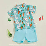 Conjunto Infantil Temático Páscoa Coelhinho Charmoso Azul - Boutique Baby Kids