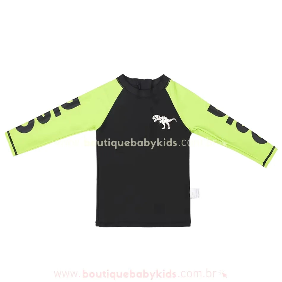 Conjunto de Praia Dinossauro Neon com Touca