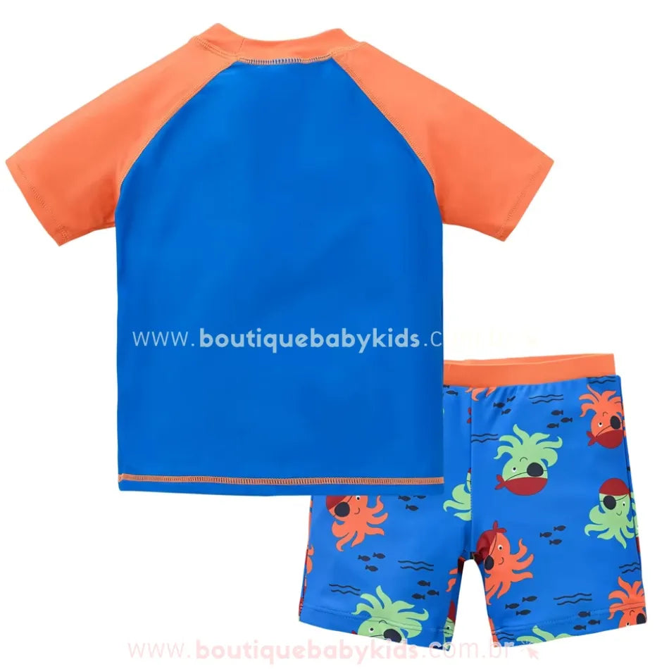 Conjunto de Praia Infantil Polvo Pirata