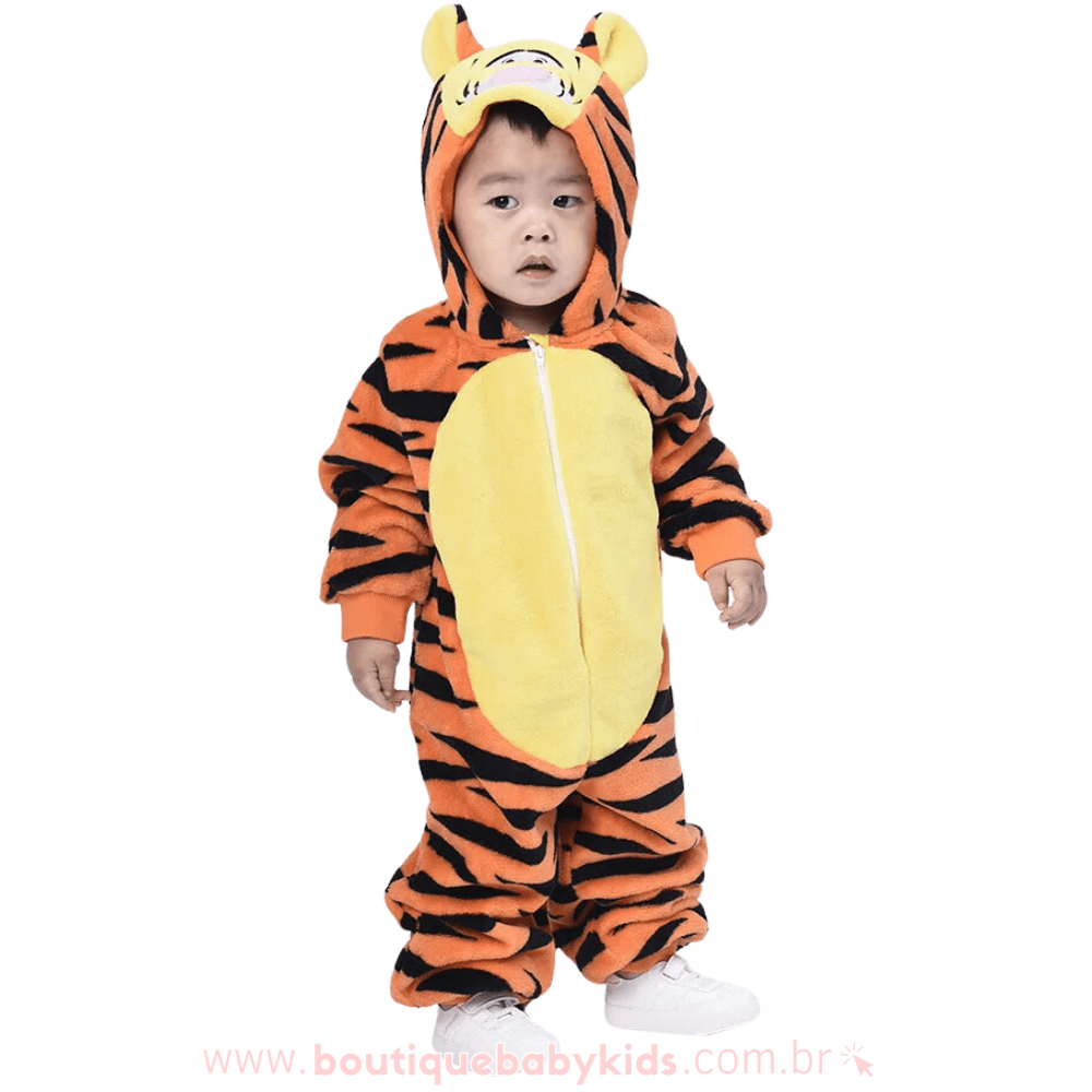 Macacão Bebê Fantasia Disney Tigrão Laranja - Boutique Baby Kids
