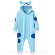 Macacão Pijama Infantil Fantasia Pokémon Bulbasaur Azul - Boutique Baby Kids