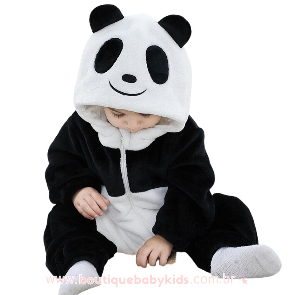 Macacão Bebê Fantasia Bichinho Ursinho Panda - Boutique Baby Kids