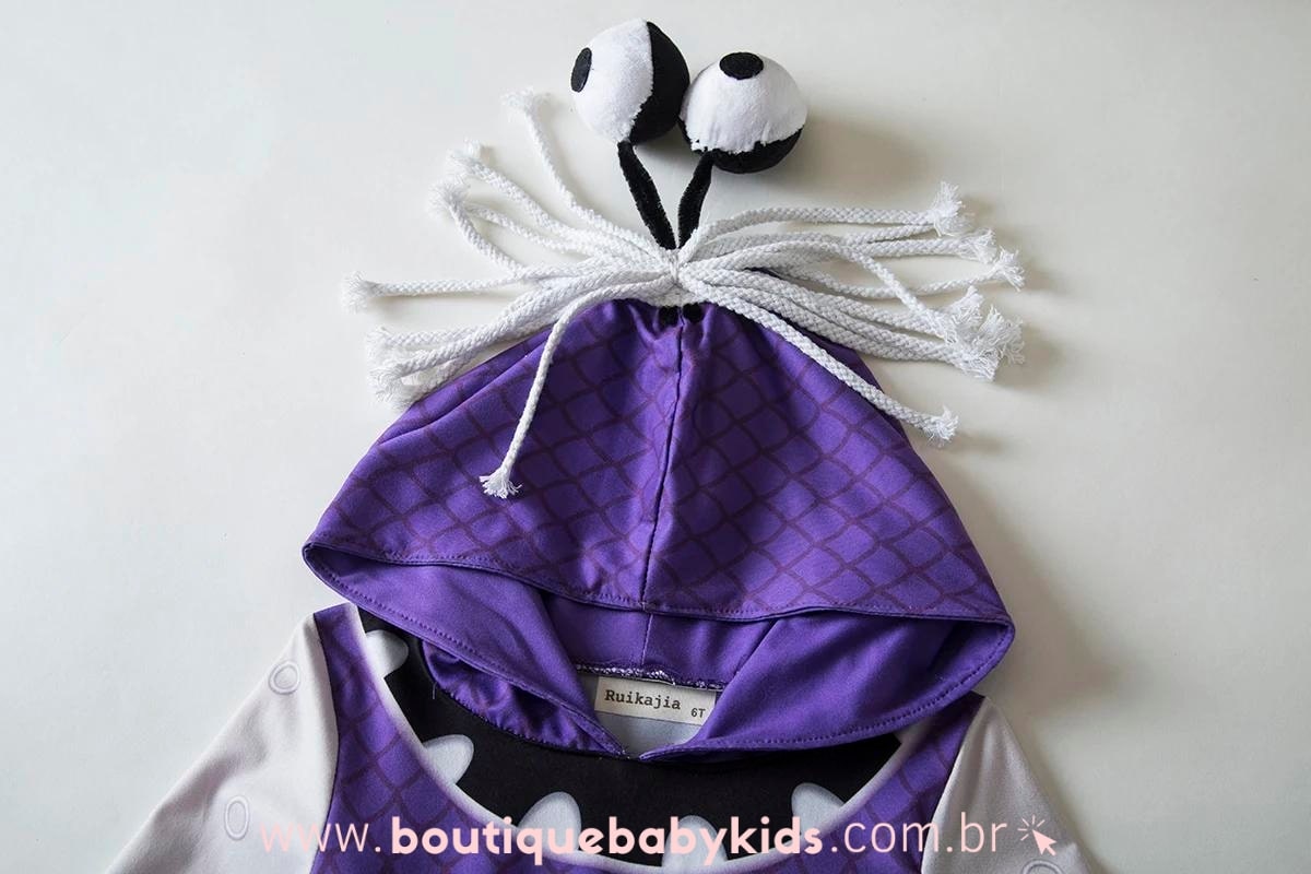 Vestido Infantil Fantasia Boo Monstros S.A