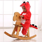 Macacão Bebê Fantasia Bichinho Dinossauro Vermelho - Boutique Baby Kids 