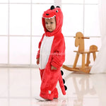 Macacão Bebê Fantasia Bichinho Dinossauro Vermelho - Boutique Baby Kids 