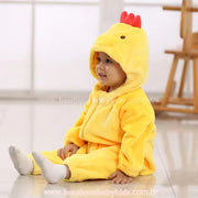 Macacão Bebê Fantasia Bichinho Pintinho Amarelo - Boutique Baby Kids