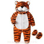 Macacão Bebê Fantasia Bichinho Tigre Laranja com Botinha - Boutique Baby Kids