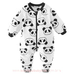 Macacão Bebê Fleece Estampa Pandinhas - Boutique Baby Kids