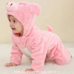 Macacão Bebê Fantasia Bichinho Porquinha Rosa - Boutique Baby Kids