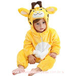 Macacão Bebê Fantasia Bichinho Girafinha Amarelo - Boutique Baby Kids