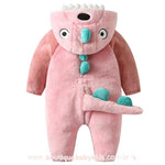 Macacão Bebê Fantasia Bichinho Dinossaura Rosa - Boutique Baby Kids 