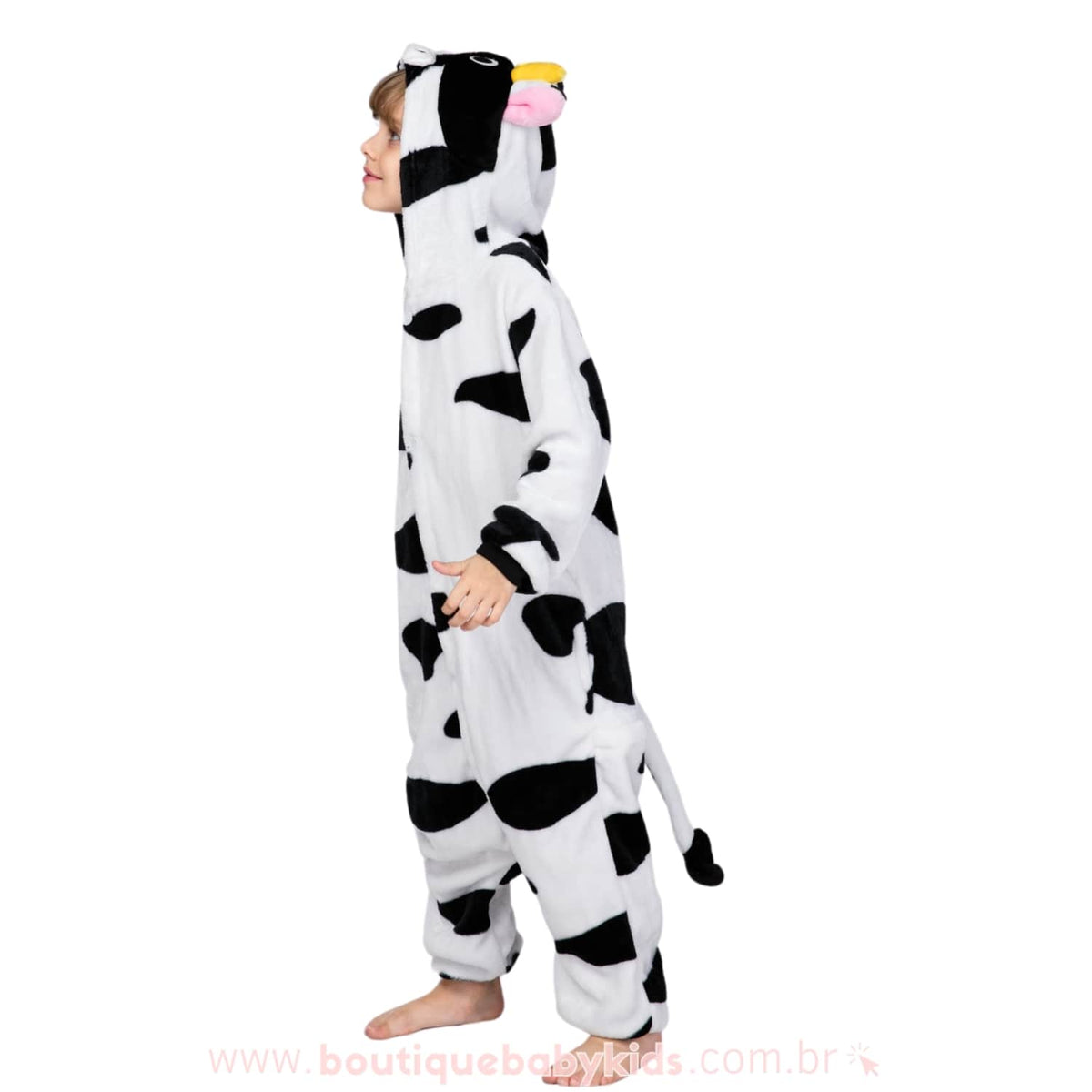 Macacão Pijama Infantil Fantasia Bichinho Vaquinha - Boutique Baby Kids