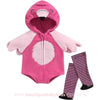 Body Bebê Fantasia Flamingo com Meia Rosa Mesversário - Boutique Baby Kids