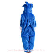 Macacão Infantil Fantasia Sonic Azul