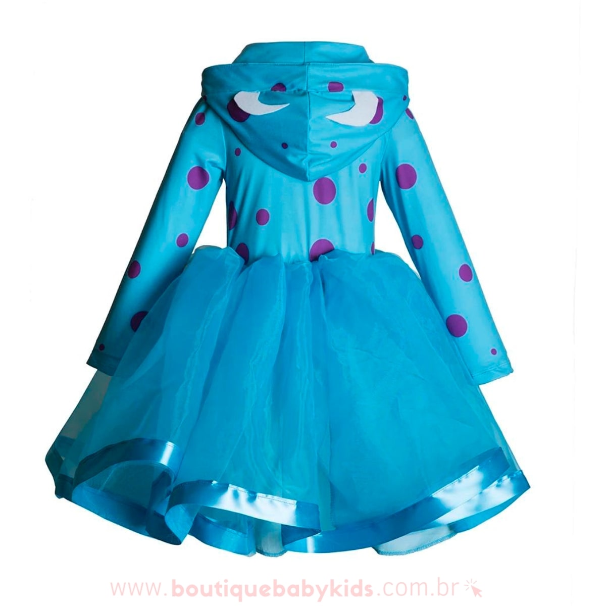 Vestido Infantil Fantasia Sullivan Monstros S.A