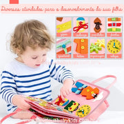 Maleta Educativa Montessori Unicórnio Rosa - Boutique Baby Kids