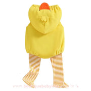 Body Bebê Fantasia Pintinho Amarelo com Meia Mesversário - Boutique Baby Kids