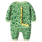 Macacão Bebê Fantasia Dino com Cauda 3D Verde - Boutique Baby Kids