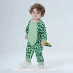 Macacão Bebê Fantasia Dino com Cauda 3D Verde - Boutique Baby Kids