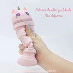 Estojo Escolar de Silicone Retrátil Gatocórnio Rosa - Boutique Baby Kids