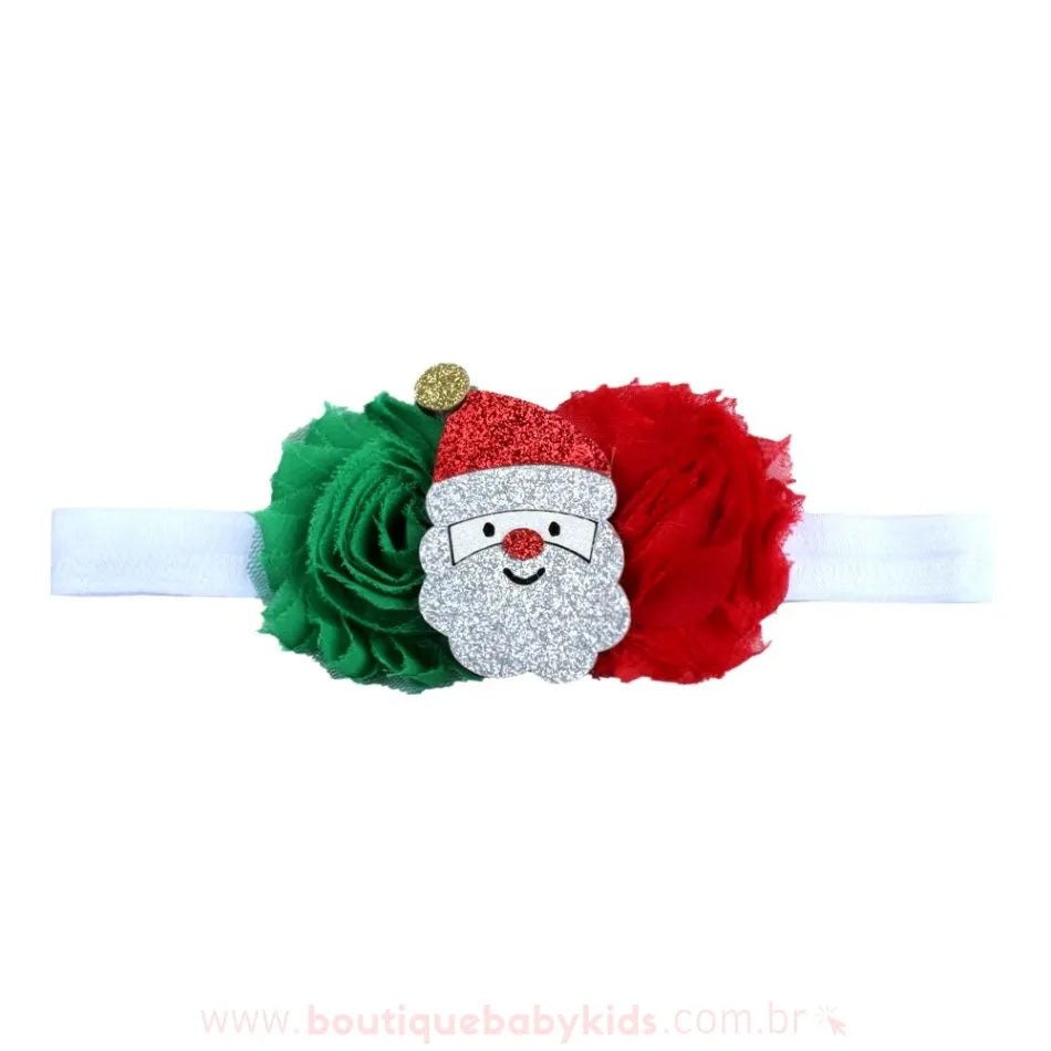 Faixa Bebê Festiva de Natal Papai Noel - Boutique Baby Kids