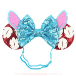Faixa Temática Disney Lilo & Stitch com Orelhinhas - Boutique Baby Kids
