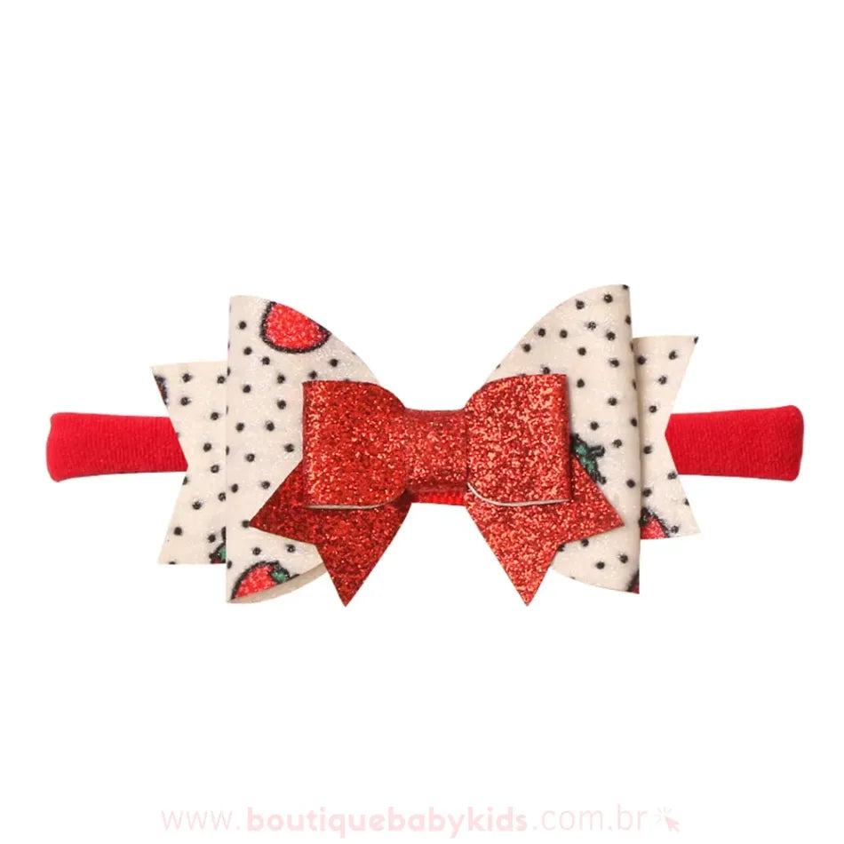 Faixa Temática Festiva Natal Encantado Laço - Boutique Baby Kids