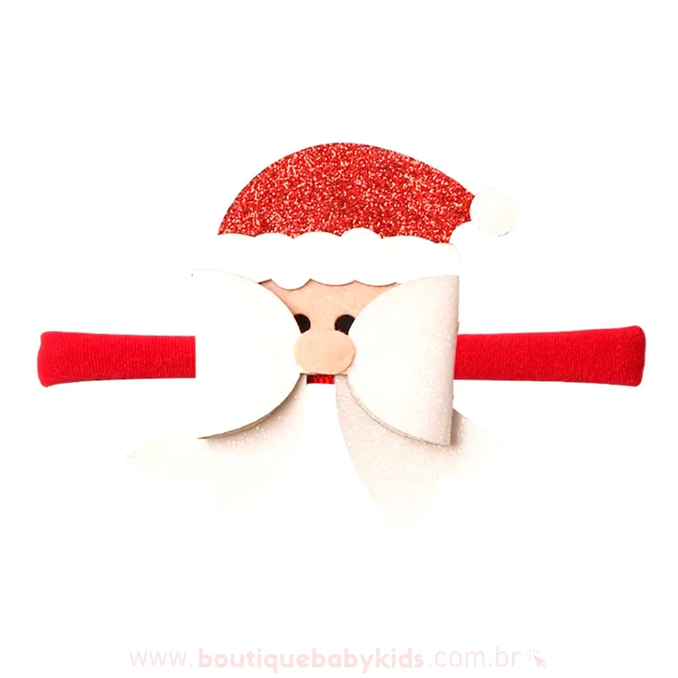 Faixa Temática Festiva Natal Encantado Papai Noel - Boutique Baby Kids