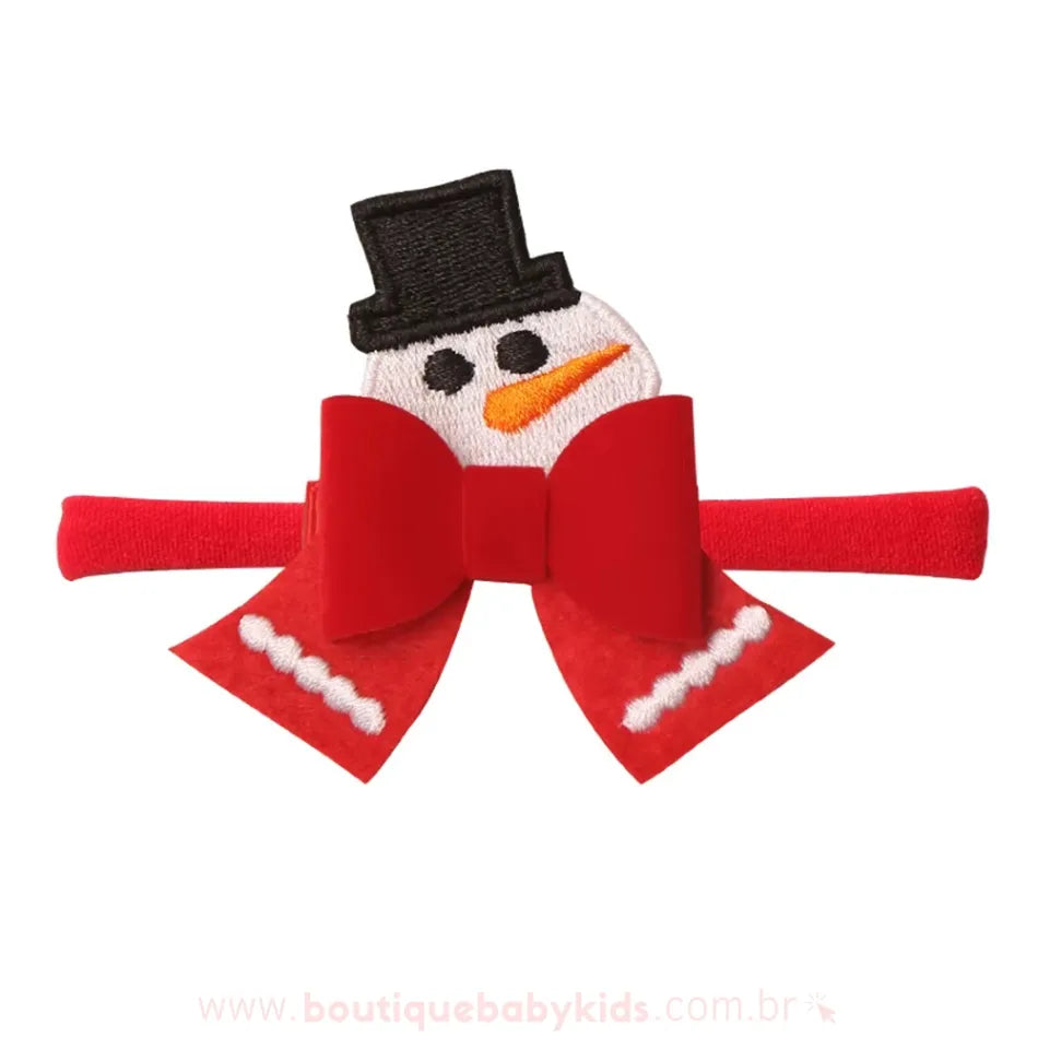 Faixa Temática Festiva Natal Encantado Boneco de Neve - Boutique Baby Kids