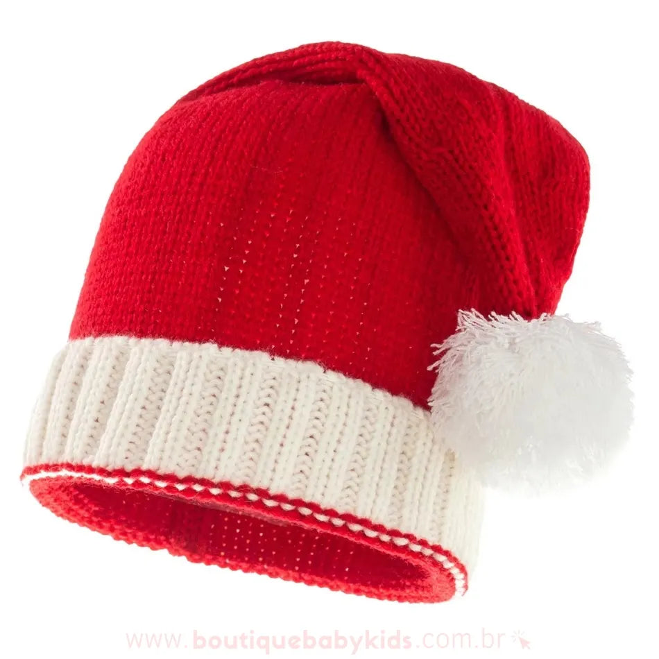 Gorro Bebê Tricot Papai Noel