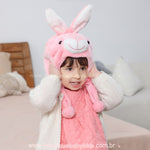 Gorro Infantil Temático Bichinho Coelhinha Rosa - Boutique Baby Kids