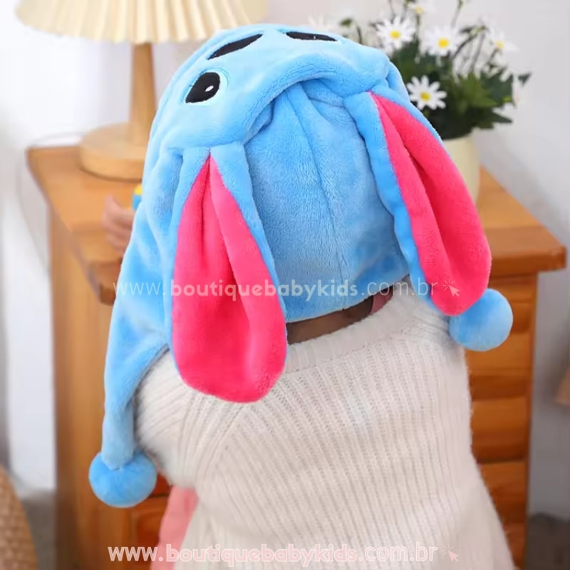 Gorro Infantil Temático Bichinho Stitch Azul - Boutique Baby Kids