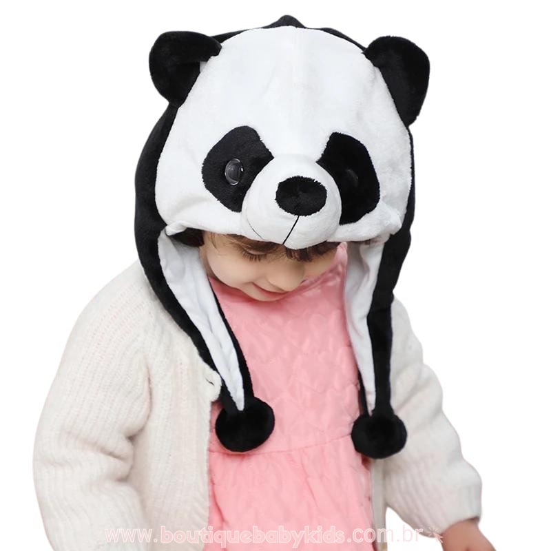 Gorro Infantil Temático Bichinho Ursinho Panda - Boutique Baby Kids