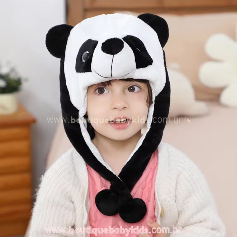Gorro Infantil Temático Bichinho Ursinho Panda - Boutique Baby Kids