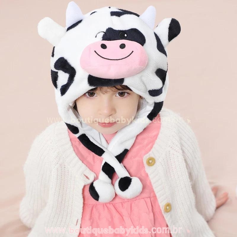 Gorro Infantil Temático Bichinho Vaquinha - Boutique Baby Kids