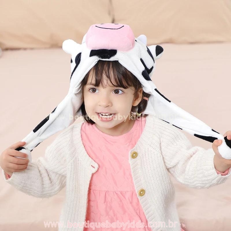 Gorro Infantil Temático Bichinho Vaquinha - Boutique Baby Kids