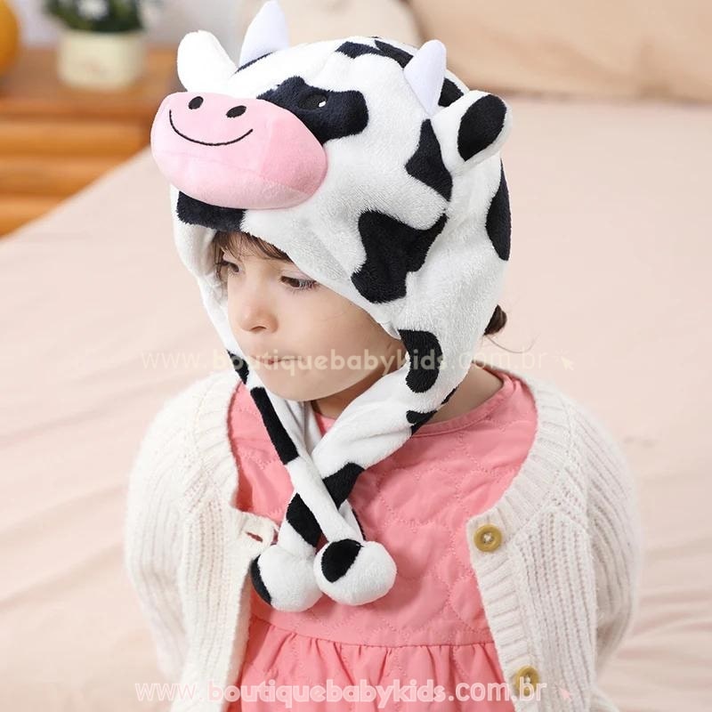 Gorro Infantil Temático Bichinho Vaquinha - Boutique Baby Kids