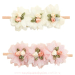 Kit 2 Faixas Florais Encanto de Rosas - Boutique Baby Kids