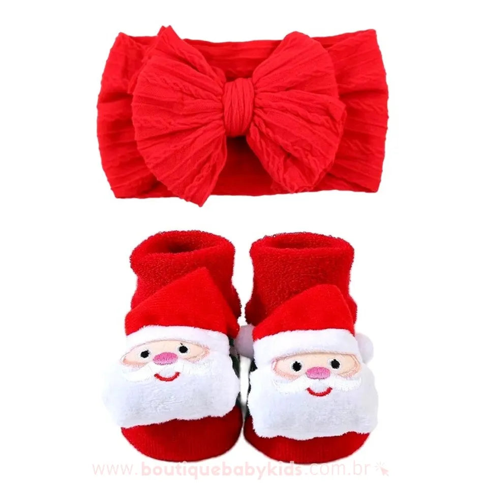 Kit Meia e Faixa Temática de Natal