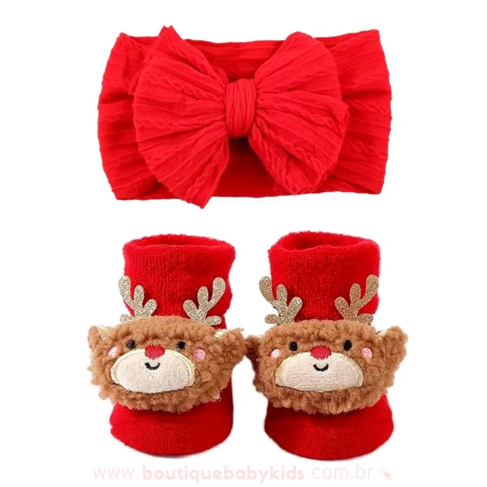 Kit Meia e Faixa Temática de Natal
