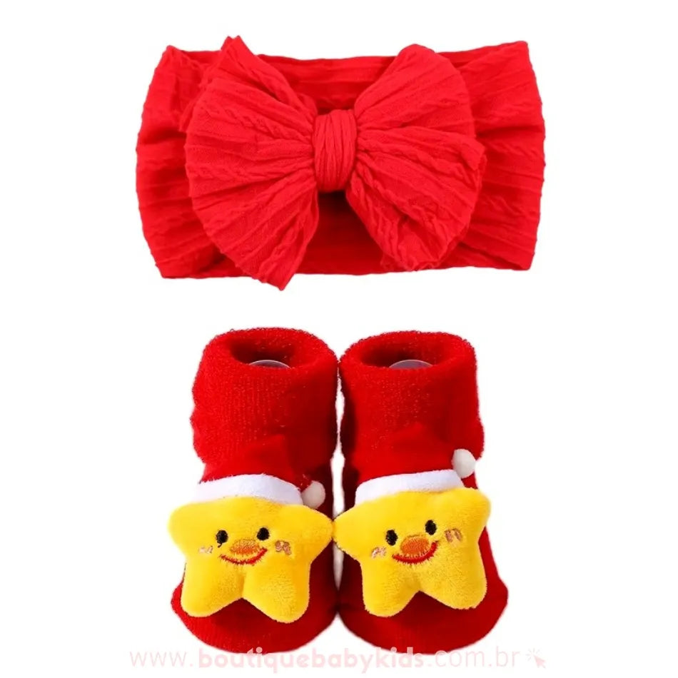 Kit Meia e Faixa Temática de Natal