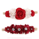 Kit 2 Faixas Florais Festivas de Natal Flores - Boutique Baby Kids