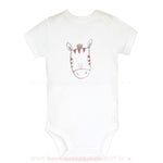 Body Bebê Bichinho Zebrinha Branco Manga Curta - Boutique Baby Kids 