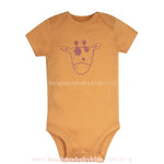 Body Bebê Bichinho Girafa Amarelo Manga Curta - Boutique Baby Kids 